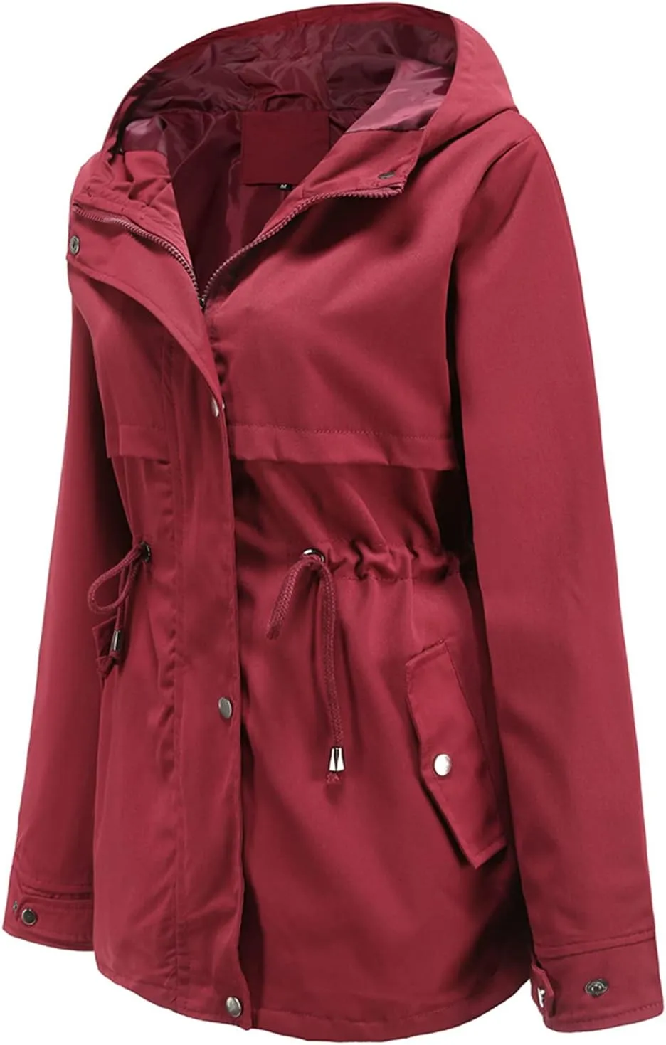 DOSLAVIDA Women's Rain Jacket Waterproof Hooded Windbreaker Lightweight Trench Coat Active Outdoor Raincoat With Hood