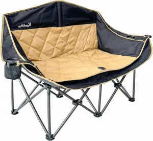 Double Camping Chairs for Adults Oversized Camping Chair Padded Oversized Duo Loveseat KontMan Compact Comfortable Portable Folding Chair 2 Person for Camping