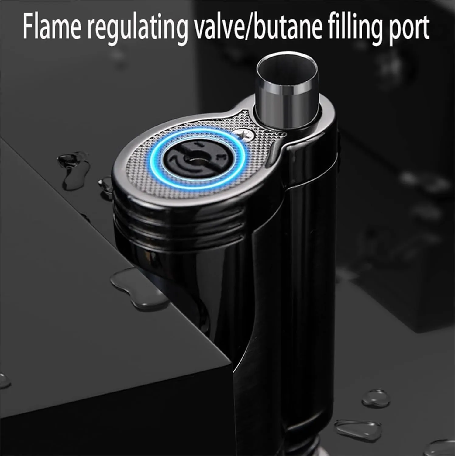 Double Flame Butane Lighter, Metal Windproof Lighter, Adjustable Flame Lighter, can be inflated Repeatedly, Suitable for use in a Variety of scenarios.(Silver)