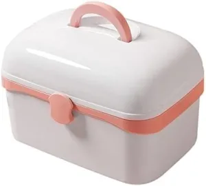 Double Layer First Aid Kit & Household Medicine Storage Box – Large Capacity Pill Case, Portable Plastic Medicine Chest for Home, Office, Travel, and Medical Use