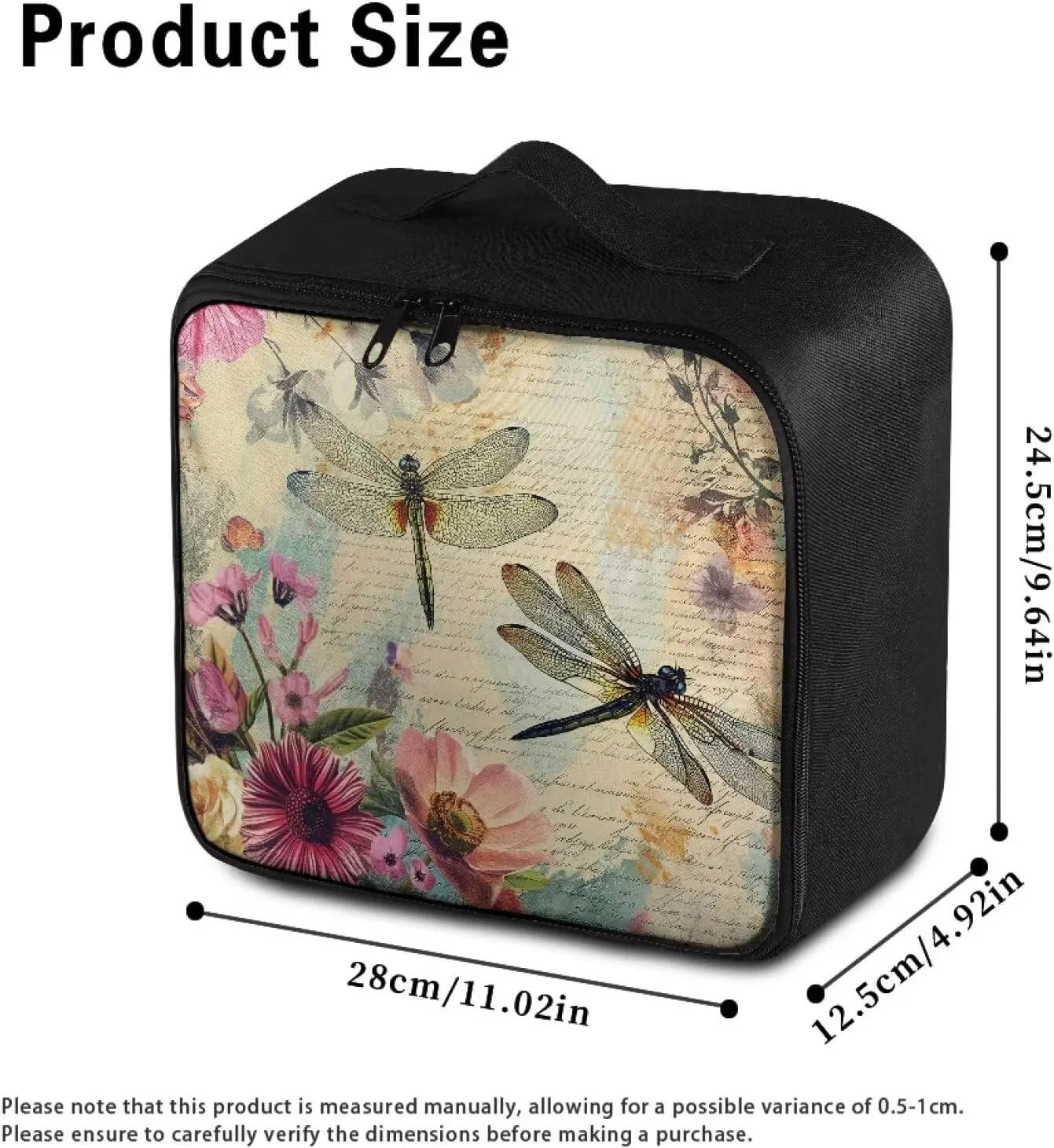 Dragonfly First Aid Bag Empty Travel Medicine Bag Large First Aid Pouches Empty Emergency Trauma Kit Organizer Bag for School, Hiking, Camping, Car, Travel, Dorm