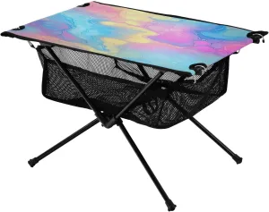 Dreamy Textures Portable Folding Camping Table, Compact Lightweight Beach Table with Carrying Bag for Outdoor Picnics, BBQs, Camp