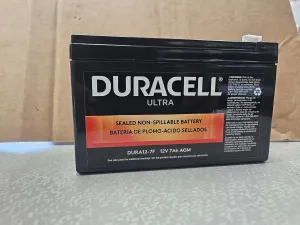 DURA12-7F DURACELL 12V 7AH Sealed Lead Acid Battery, UPS, Alarm, Backup