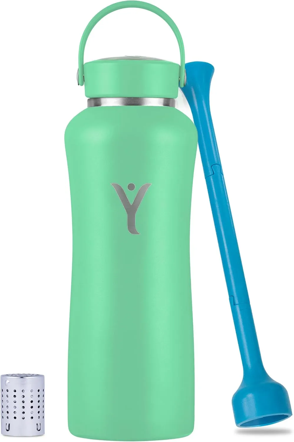 DYLN Hydrogen Water Bottle | Create Hydrating Alkaline Hydrogen-Rich Water Up to 9 pH | Vacuum Insulated Stainless Steel Water Bottle | Keeps Water Cold for 24 Hours