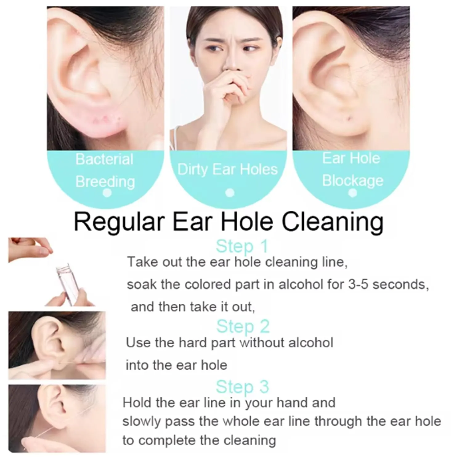 Ear Piercing Gun Kit,Reusable Professional Multi Purpose Ear Piercing Kit Nose Piercing Tools Set with 204 Pcs Gold Stainless Steel Stud Earrings and Earrings Backs for Salon and Home Piercing