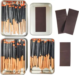 egreen Emergency Fire Starter Kit – 20 Waterproof Windproof 3“ Matches in Tin Can   Wax Infused Hemp Cord, Burns Underwater & After Burial for Survival, Camping, Hiking, Bushcraft (3 x Tin Matches)
