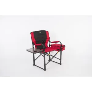 El Capitan Directors Chair Chrome Burgundy/Black