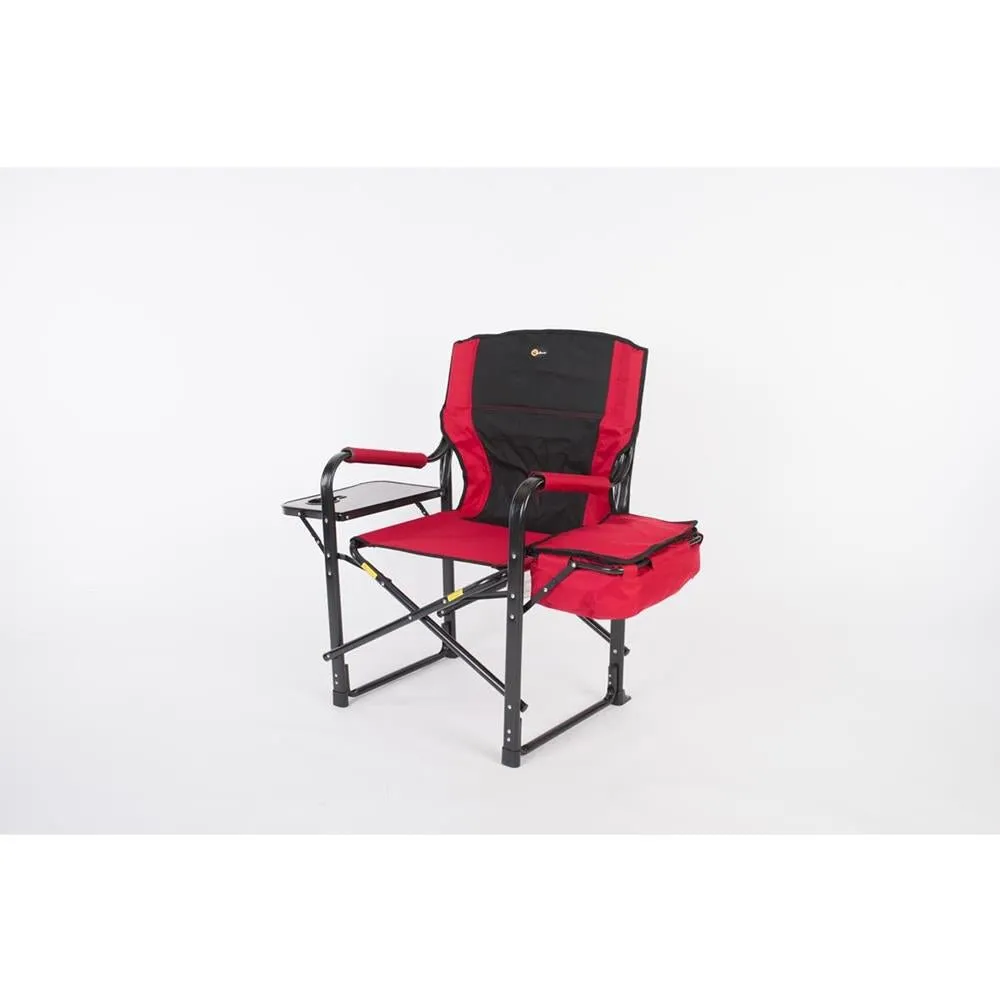 El Capitan Directors Chair Chrome Burgundy/Black