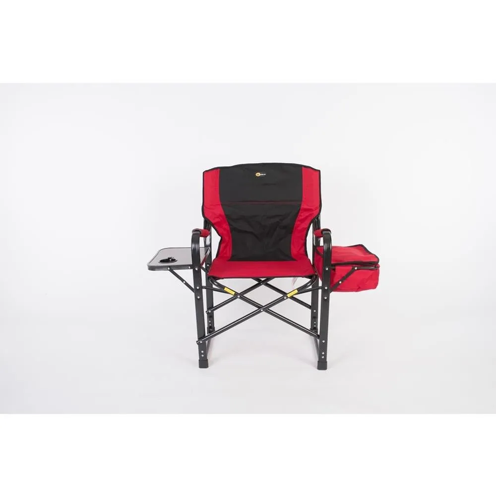 El Capitan Directors Chair Chrome Burgundy/Black