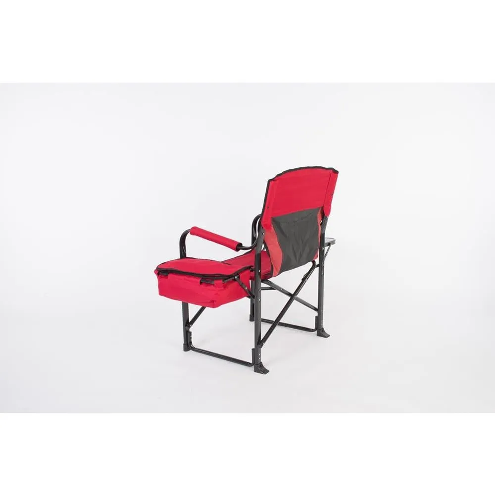 El Capitan Directors Chair Chrome Burgundy/Black