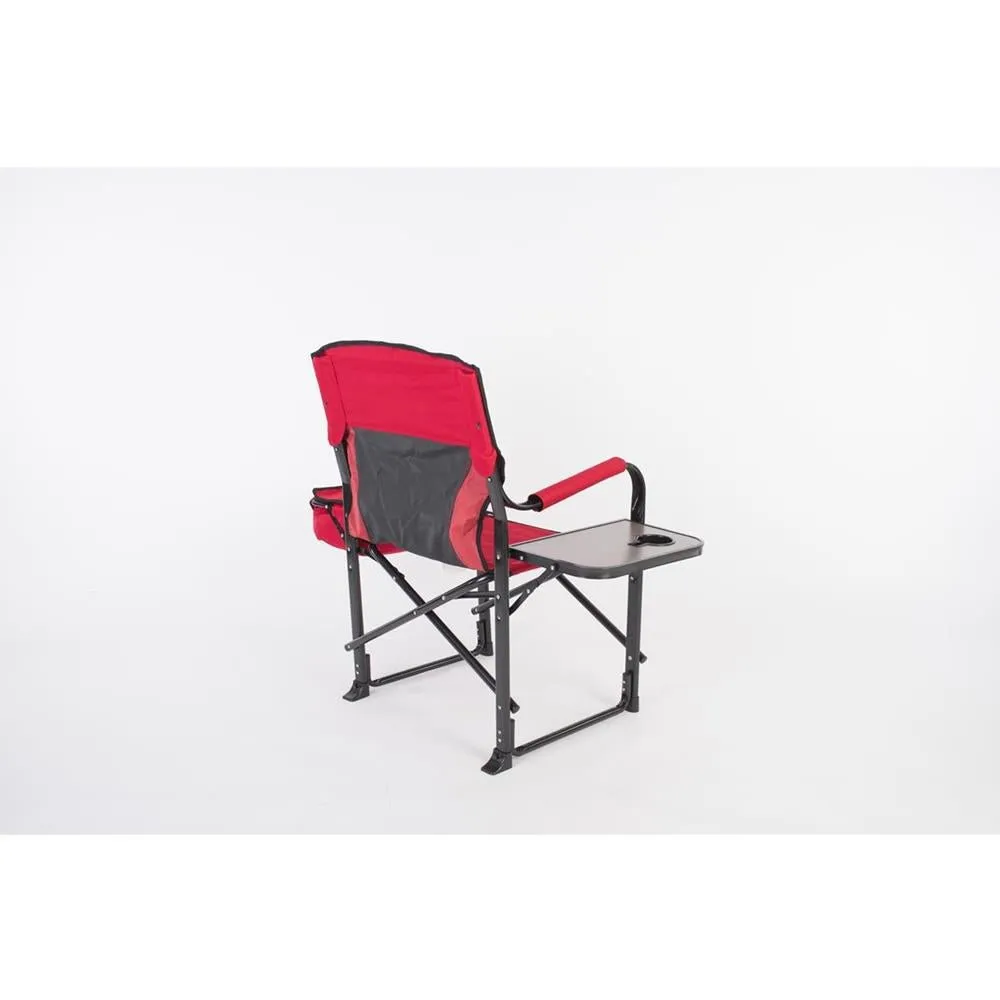 El Capitan Directors Chair Chrome Burgundy/Black