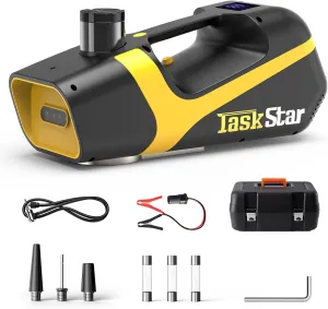 Electric Car Jack 12V: 5 Ton/11023 LBS Hydraulic Jack Lift Built-in Tire Inflator Pump, LCD Display & LED Light - Portable Car Jack Kit for SUV MPV Sedan Truck Change Tires Garage Repair