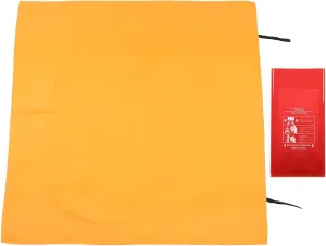 Emergency Fire Blanket 1.5x1.5m | Flame Retardant Glass Fiber & Silicone | Fire Suppression & Escape Blanket for Home/Kitchen/Car | 550℃ Heat Tolerance