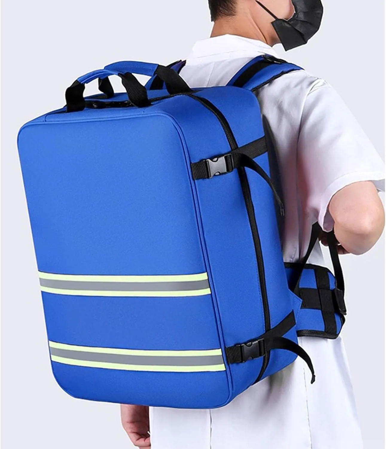 Emergency First Aid Backpack, Trauma Bag for Responders, Hiking, Camping, and Travel – Multi-Pocket Storage, Waterproof, High Visibility Reflectors