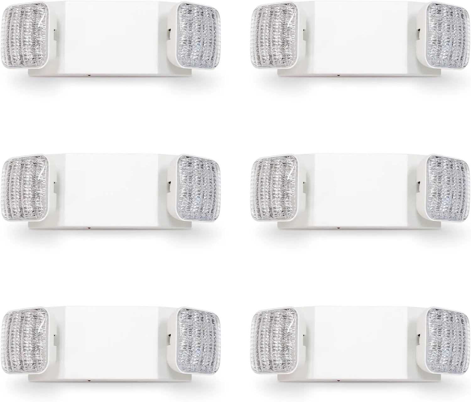 Emergency Lights with Backup battery, Two Head Adjustable Commercial Emergency Light For Home Power Failure, UL Listed, 5VA Flame Retardant,120/277V, Hardwired Emergency Lights For Business