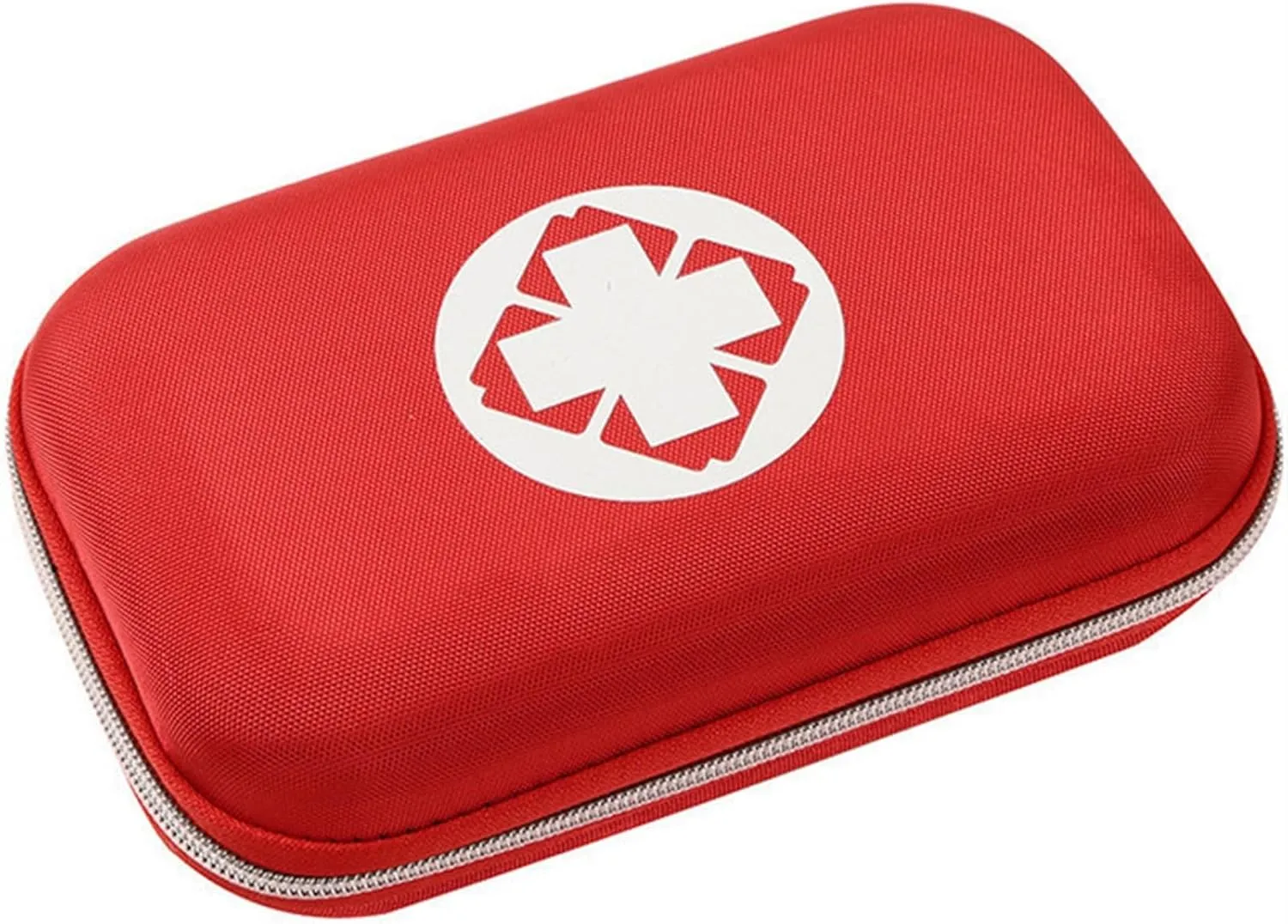 Emergency Medicial First Aid Bag Empty Mini Travel Camping Car Outdoor Survival Kit Portable EVA Case Storage for Travel Hiking Multifunction Emergency Medicine Storage Bag-8x5 inch(Red)