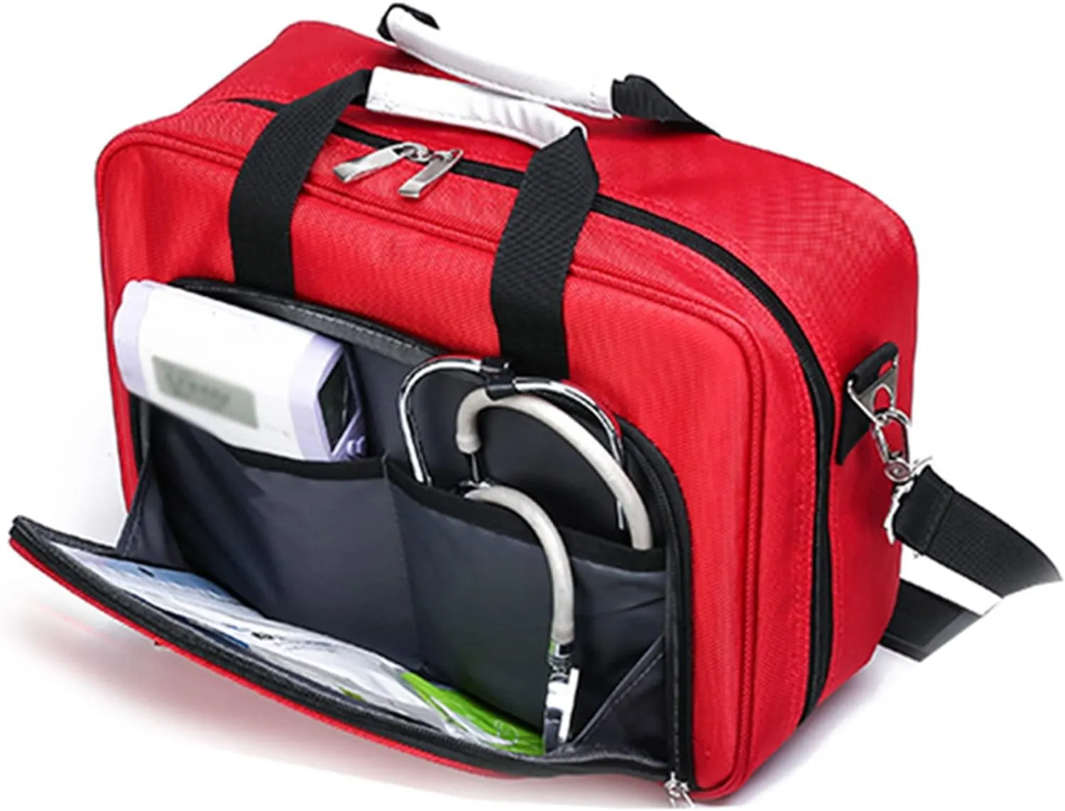 Emergency Shoulder Bag Empty, Trauma First Aid Kits Storage Bag, First Responder Bag with Handle for Home, Office, and Outdoor Adventures(Navy Blue)