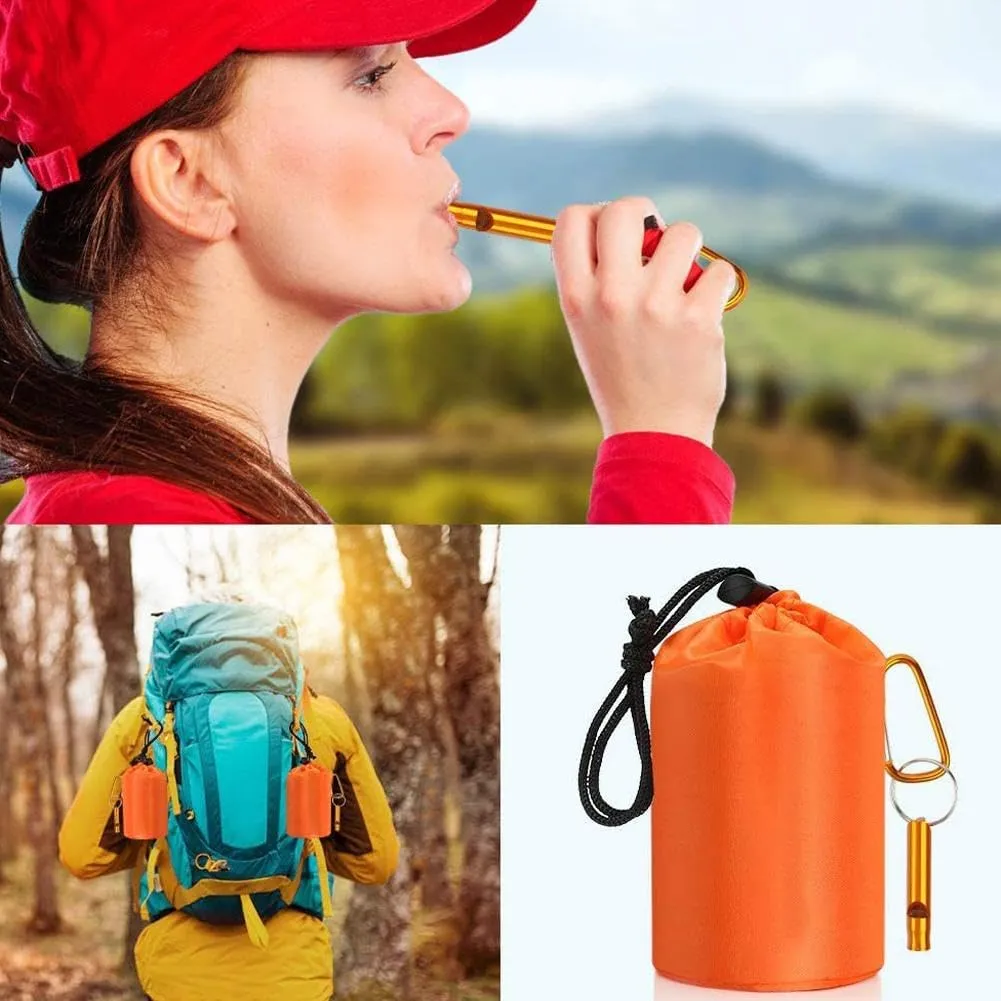 Emergency Survival Sleeping Bag 84.6"X36" (4 Sets)- Waterproof Thermal Bivy Sack for Camping Hiking and Outdoor Activities - Compact Portable Lightweight for Ultimate Warmth in Emergencies (Green)