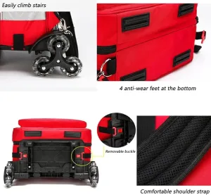 Emergency Treatment Backpack Large Capacity, Medical Bag with Detachable Trolley, First Aid Kits Storage Medical Bag