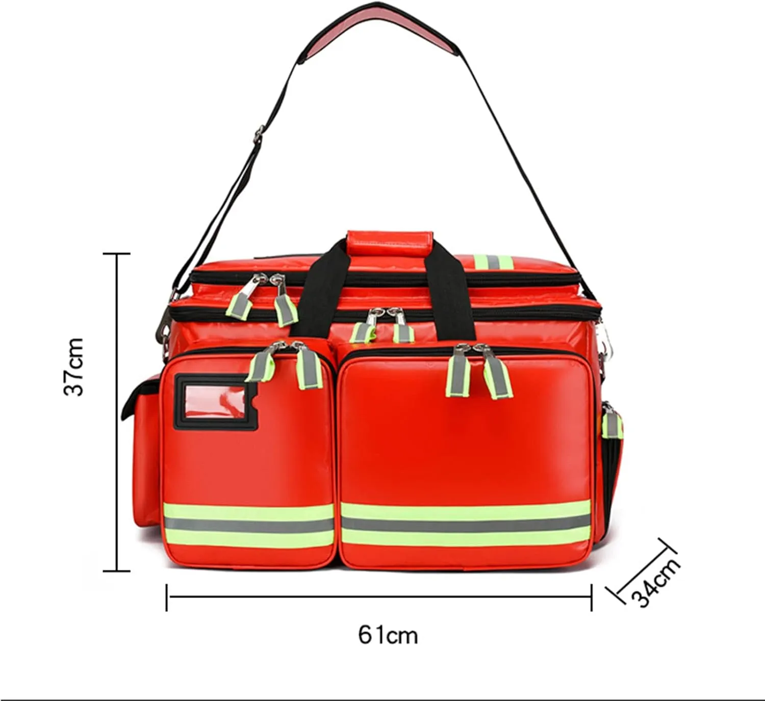 Empty First Aid Kit, Waterproof Compact Emergency Response Trauma Bag for Home, Office, Car, Travel, Outdoor, Camping, Hiking, Boating(Red)