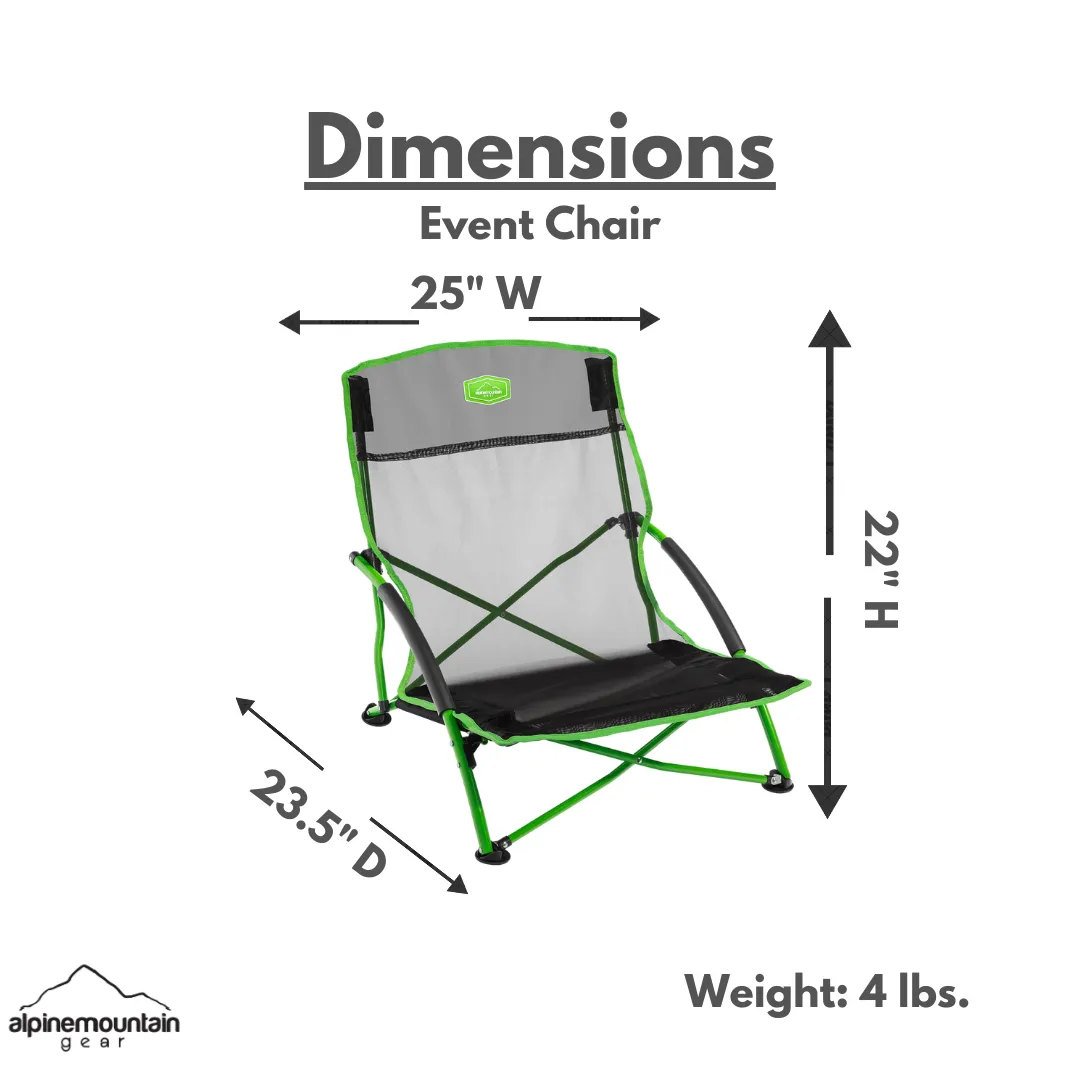 Event Chair - Green - Mountain Summit Gear