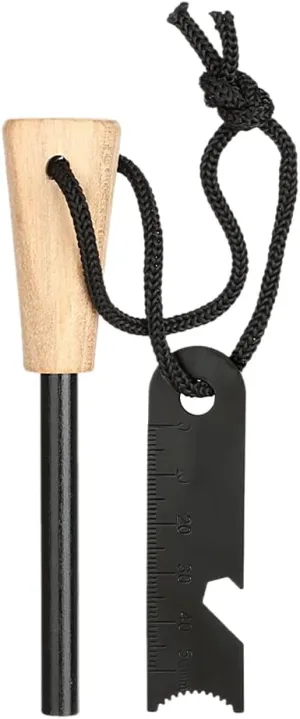 Excellent Craftsmanship Unisex-Adult Stick Firmly Fire Starter with Neck Lanyard & Multi-Tool Striker Compatible with Emergency Survival Kits/Camping/Hiking
