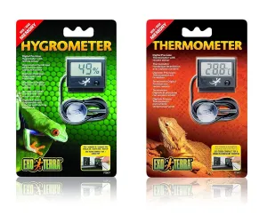 Exo Terra LED Thermometer and Hygrometer Bundle for Reptile Terrariums