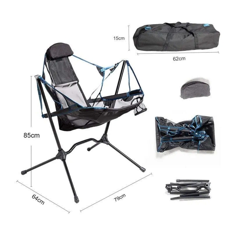 Experience Unparalleled Comfort in the Outdoors: Premium Recliner Rocking Chair for Garden, Fishing, and Camping