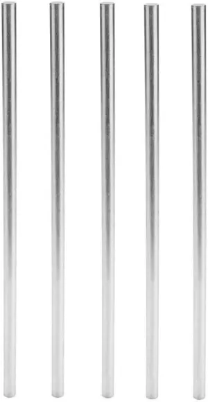 F-ber 5pcs 10mmx250mm/0.39" x 9.8" Magnesium Metal Rod Mg Element Bar Survival Emergency Fire Starter High Purity 99.99%
