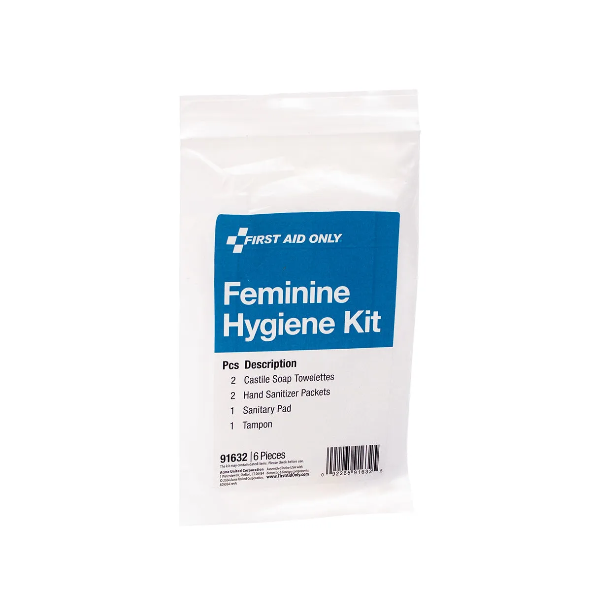 Feminine Hygiene Kit, 6 Pieces