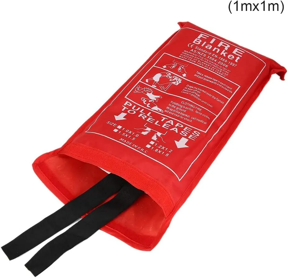 Fiberglass Emergency Blanket for Kitchen Cam Fireplace Grill Car 1m Can Re There No Blan Blanket Emergency Fiberglass (1mx1m)