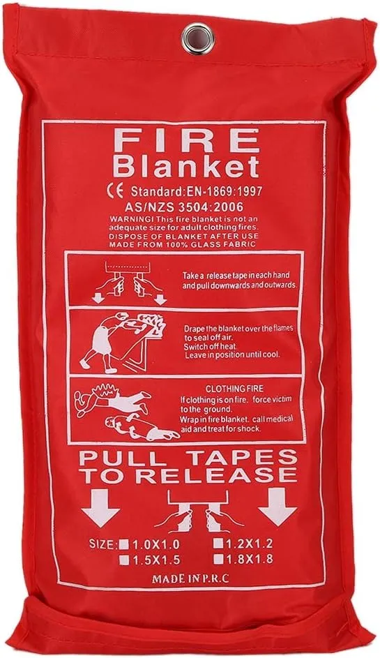 Fiberglass Emergency Blanket for Kitchen Cam Fireplace Grill Car 1m Can Re There No Blan Blanket Emergency Fiberglass (1mx1m)