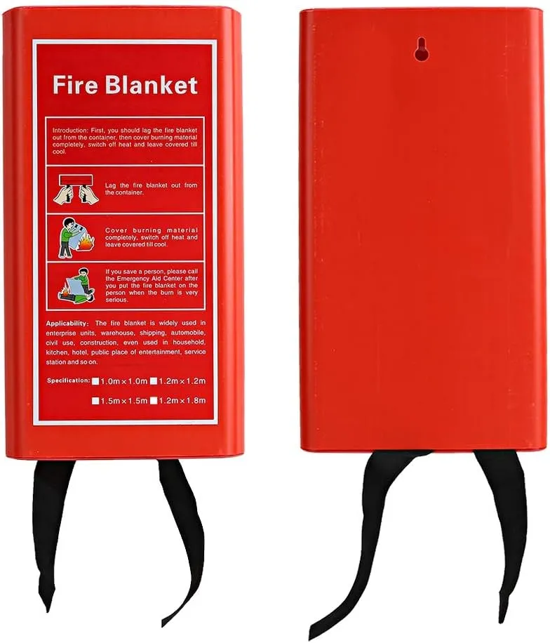 Fire Blanket, Emergency Fire Blanket 500 Heat Insulation Antifire High Temperature Apron Fire Blanket Emergency Flame Retardent Shelter Safety Cover for Kitchen