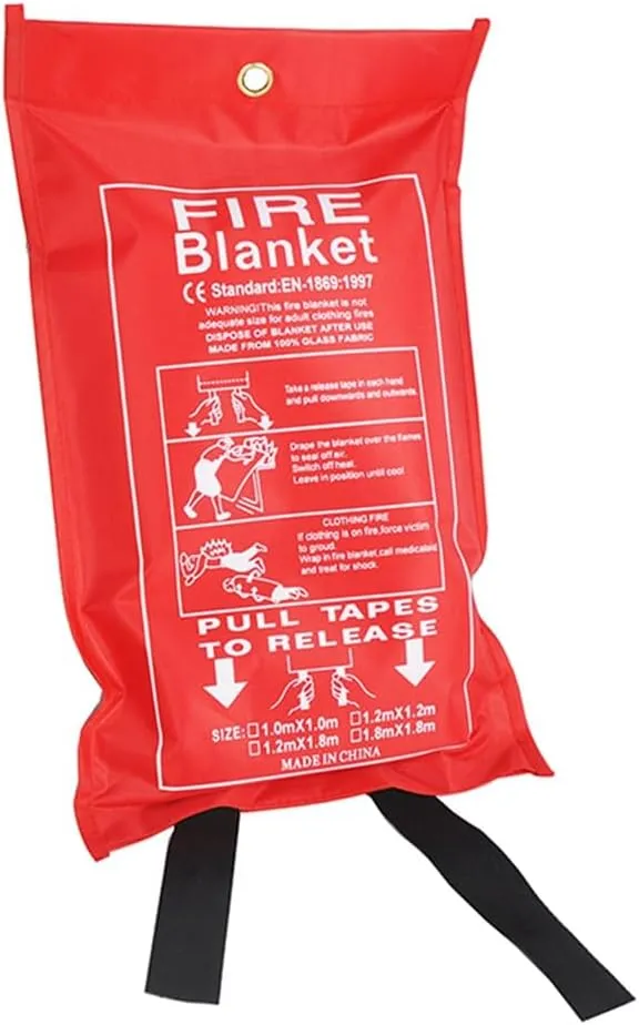 Fire Blanket Fiberglass Fire Emergency Blanket Flame Retardant Blanket Emergency Survival Cover