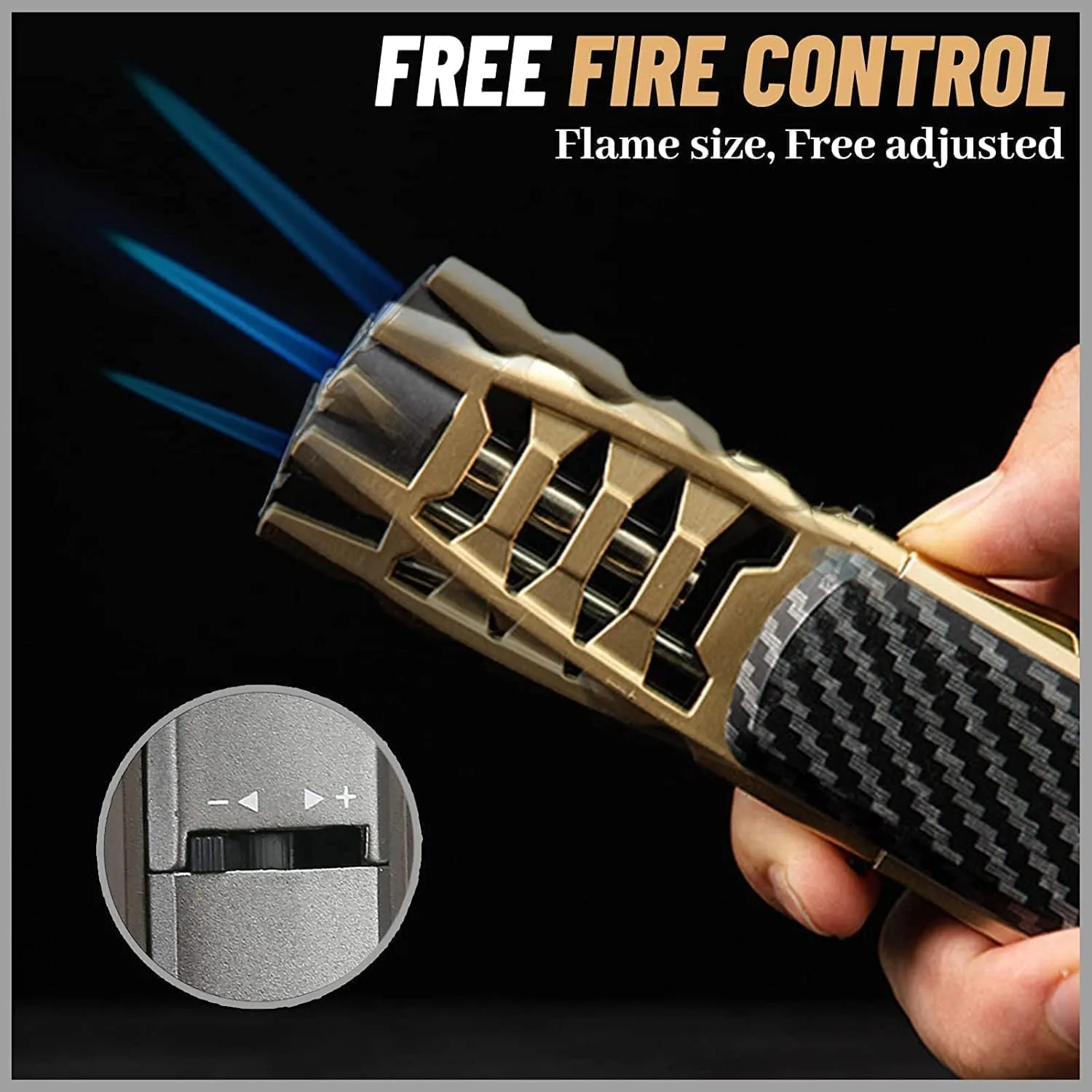 Fire Blaze Lighter Electric,Fire Blaze Lighter,Powerful Firepower Adjustable Dual-Arc Torch Lighter (1PCS-Walnut)