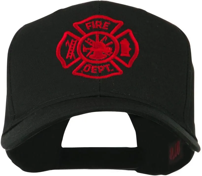 Fire Dept Maltese Cross Embroidered Cap