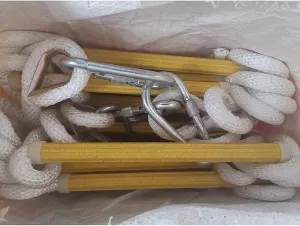 Fire Escape Ladder, Ladders,Rope Ladder Escape Escape Ladder Emergency Rope Ladder with 2 Hooks/Outdoor High Altitude Climbing Rescue Rope Ladder Outdoor Portable Construction Ladder (12m/39ft )
