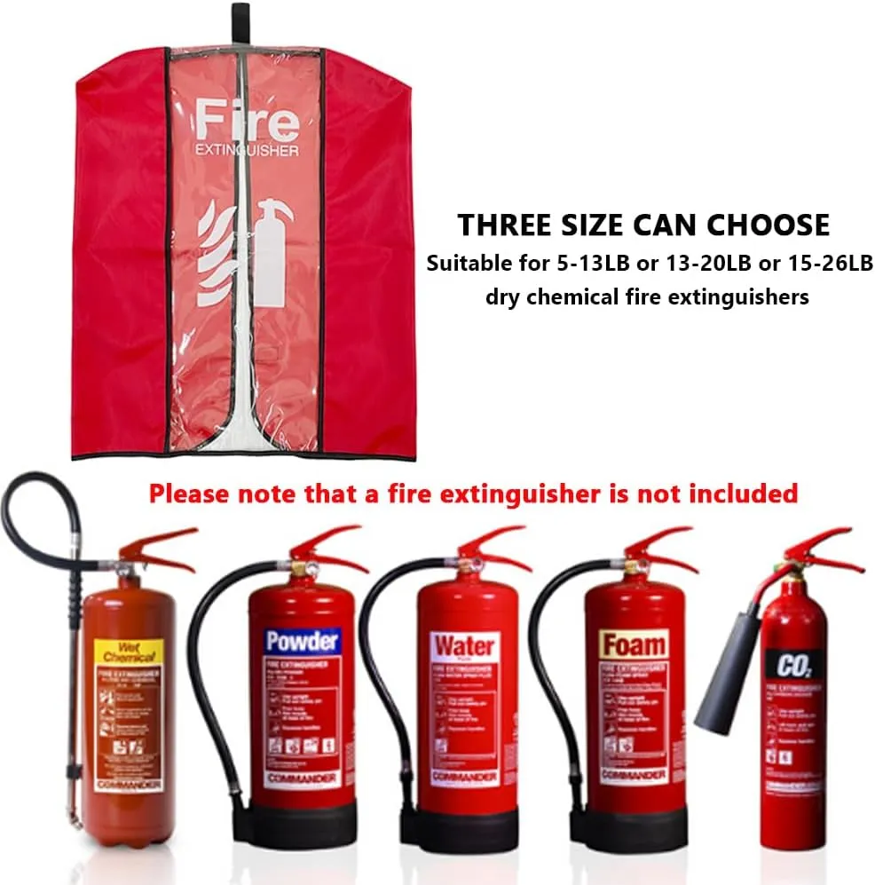 Fire Extinguisher Cover, Heavy Duty Fire Protective Sleeve from scuffs & scratches Accessories, 18"Wx35"L, 1 Pcs (15-26LB)