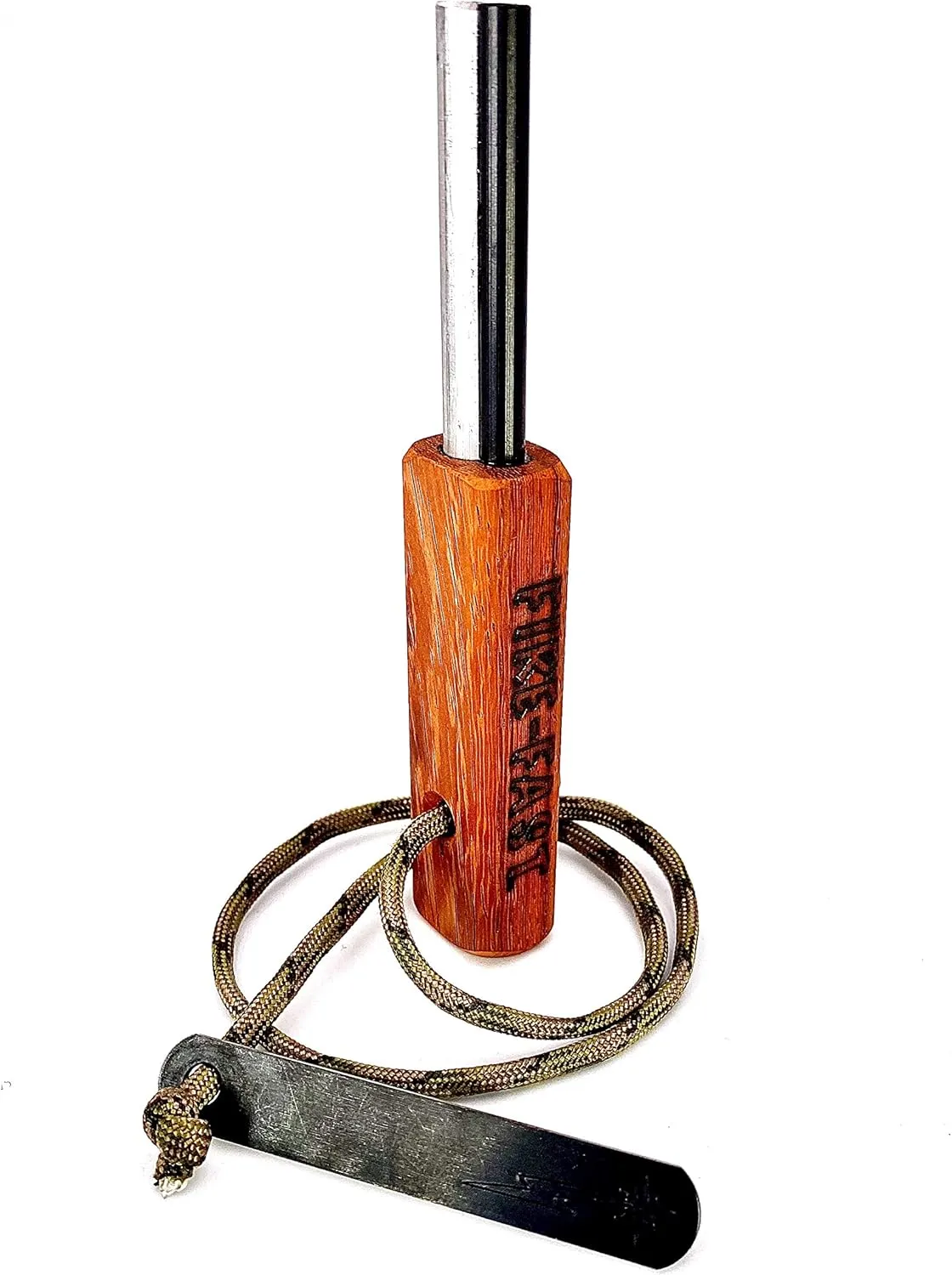 Fire Fast Fire Fly. European Fire Steel Ferro Rod and Magnesium. Compact Feather Weight Emergency Fire Starter for Camping, Backpacking, Hiking.