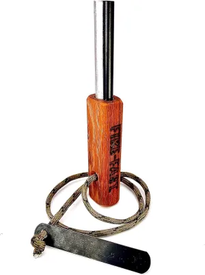 Fire Fast Fire Fly. European Fire Steel Ferro Rod and Magnesium. Compact Feather Weight Emergency Fire Starter for Camping, Backpacking, Hiking.