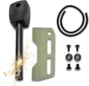 Fire Steel Holder for Kydex Sheath With Fire Starter Kit, Camping Essentials, Survival Kit, Outdoor, Bushcraft, Knife Sheath, Magnesium Flint Fire Starter