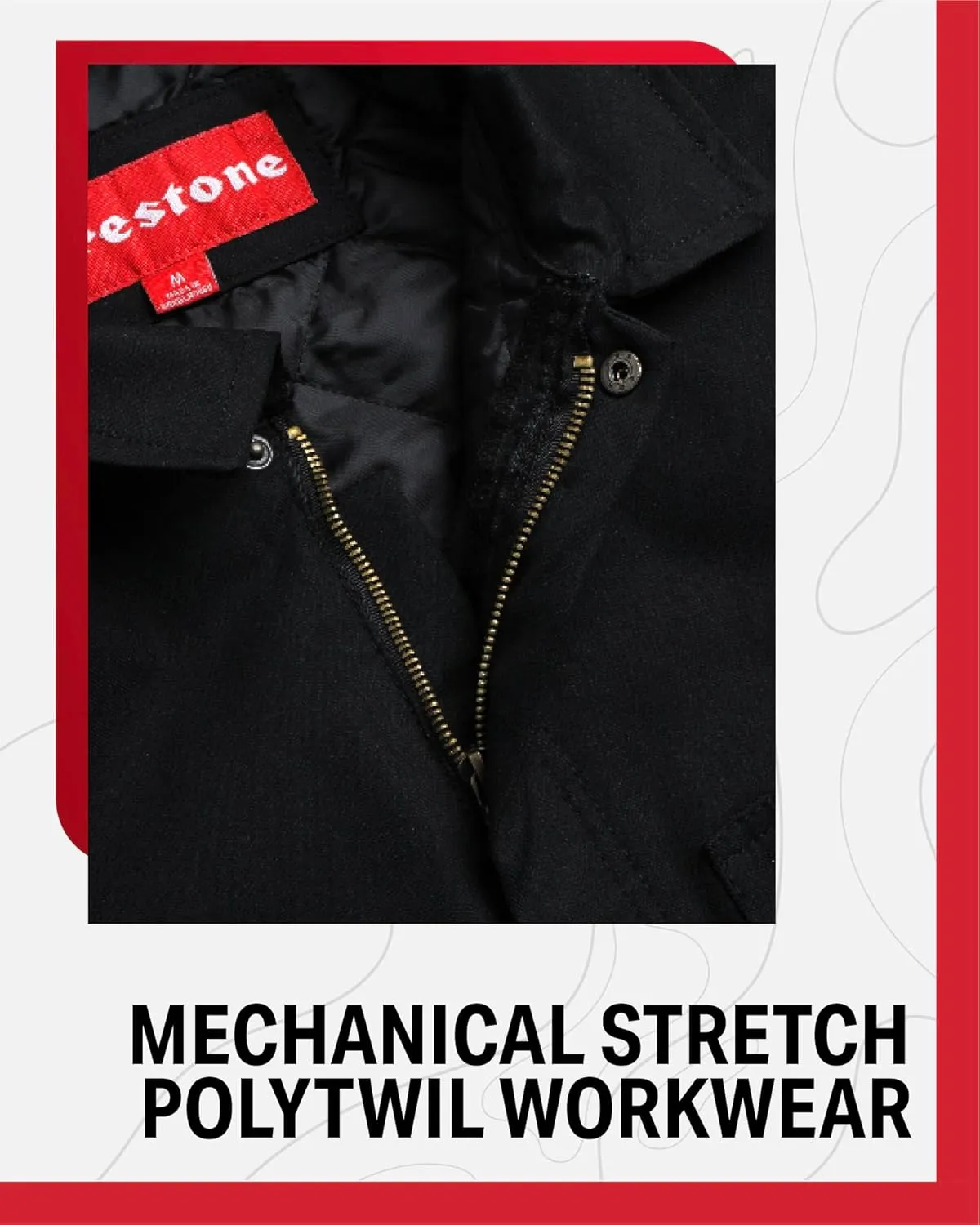 Firestone Men's Coveralls - Water Resistant Twill Long Sleeve Overall for Work Utility and Safety (Sizes: M-XXL, Runs Small)
