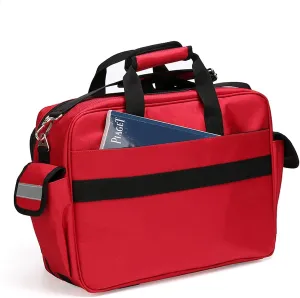 First Aid Backpack Bag, Large-Capacity Empty Emergency Medical Kit, Waterproof Red First Aid Rescue Backpack for Outdoor, Camping, Hiking, Home, Office, and Travel