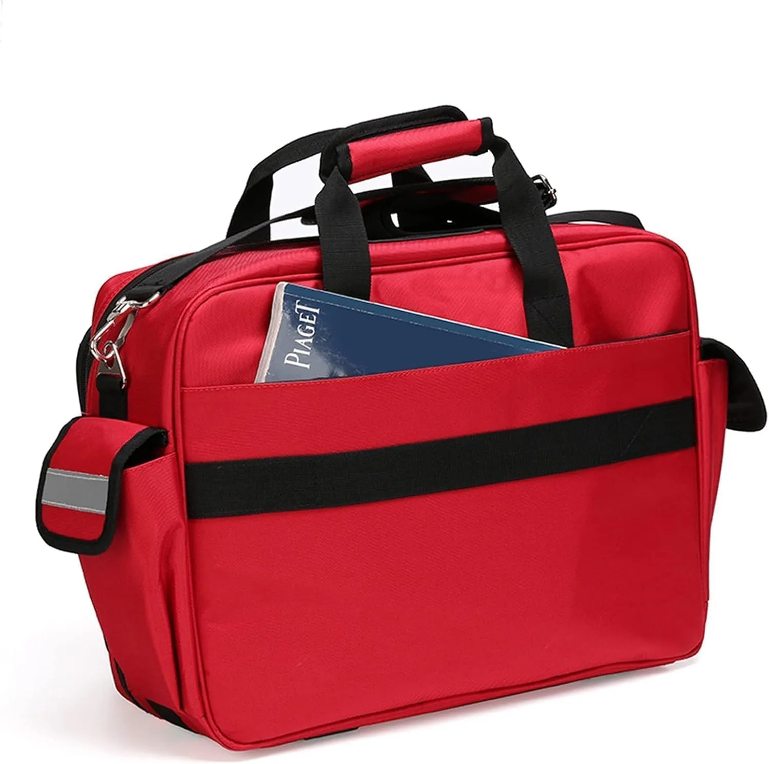 First Aid Backpack Bag, Large-Capacity Empty Emergency Medical Kit, Waterproof Red First Aid Rescue Backpack for Outdoor, Camping, Hiking, Home, Office, and Travel