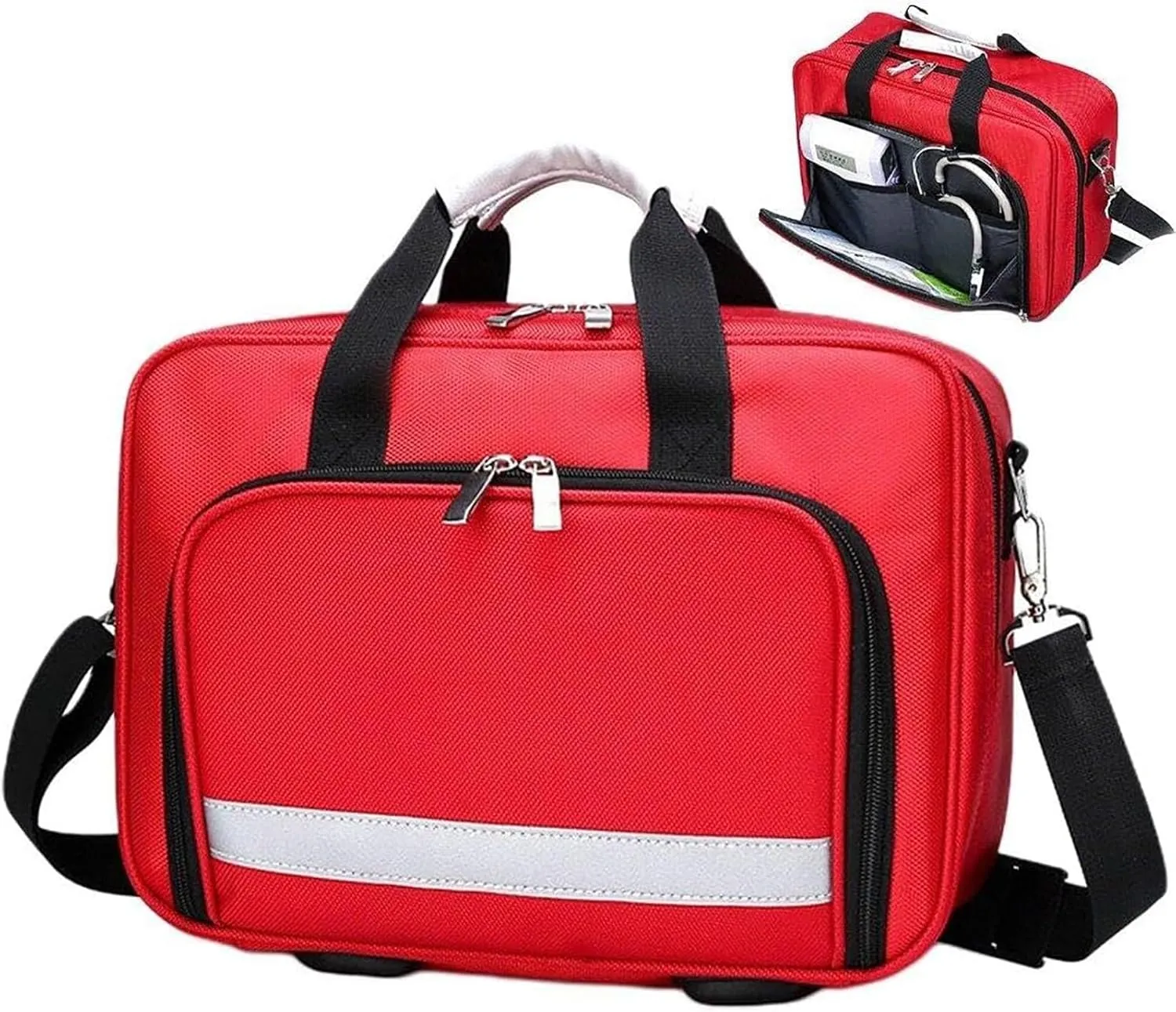 First Aid Bag Empty, Camping First Aid Kit Empty Bag Waterproof Medical Bag Medical Storage Bag with Shoulder Strap Multi-Function Travel Suit