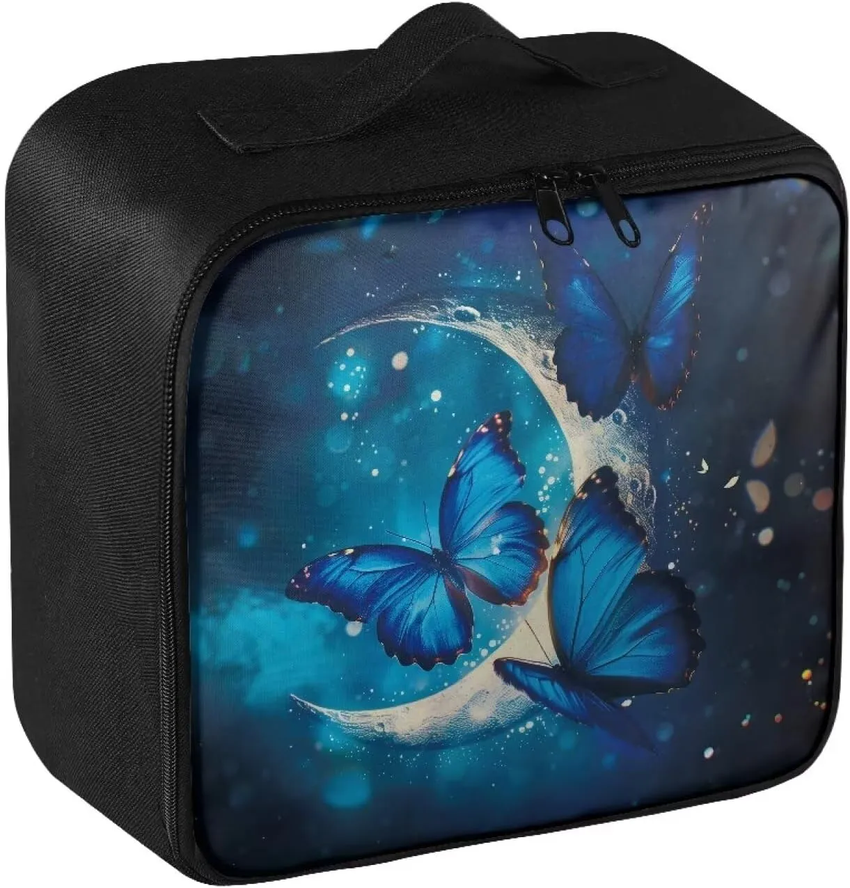 First Aid Bag Empty Medium Blue Butterfly Medical Bag Empty Travel Emergency Bag for School College Dorm Student Medical Pouch Portable Kids Medicine Storage Bag