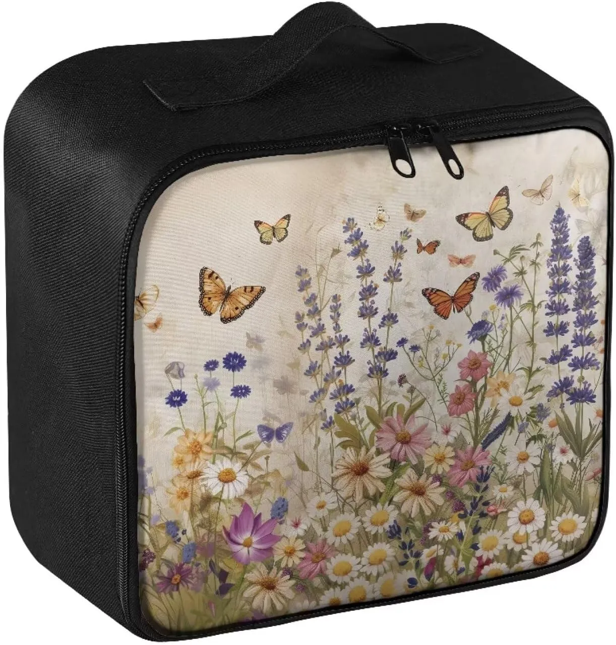 First Aid Bag Empty Organizer Travel Retro Floral Large Medical Bag First Aid Kit Accessory Pouches Organizer Portable Medic Bag Zippered Bag for Home Outdoor Travel
