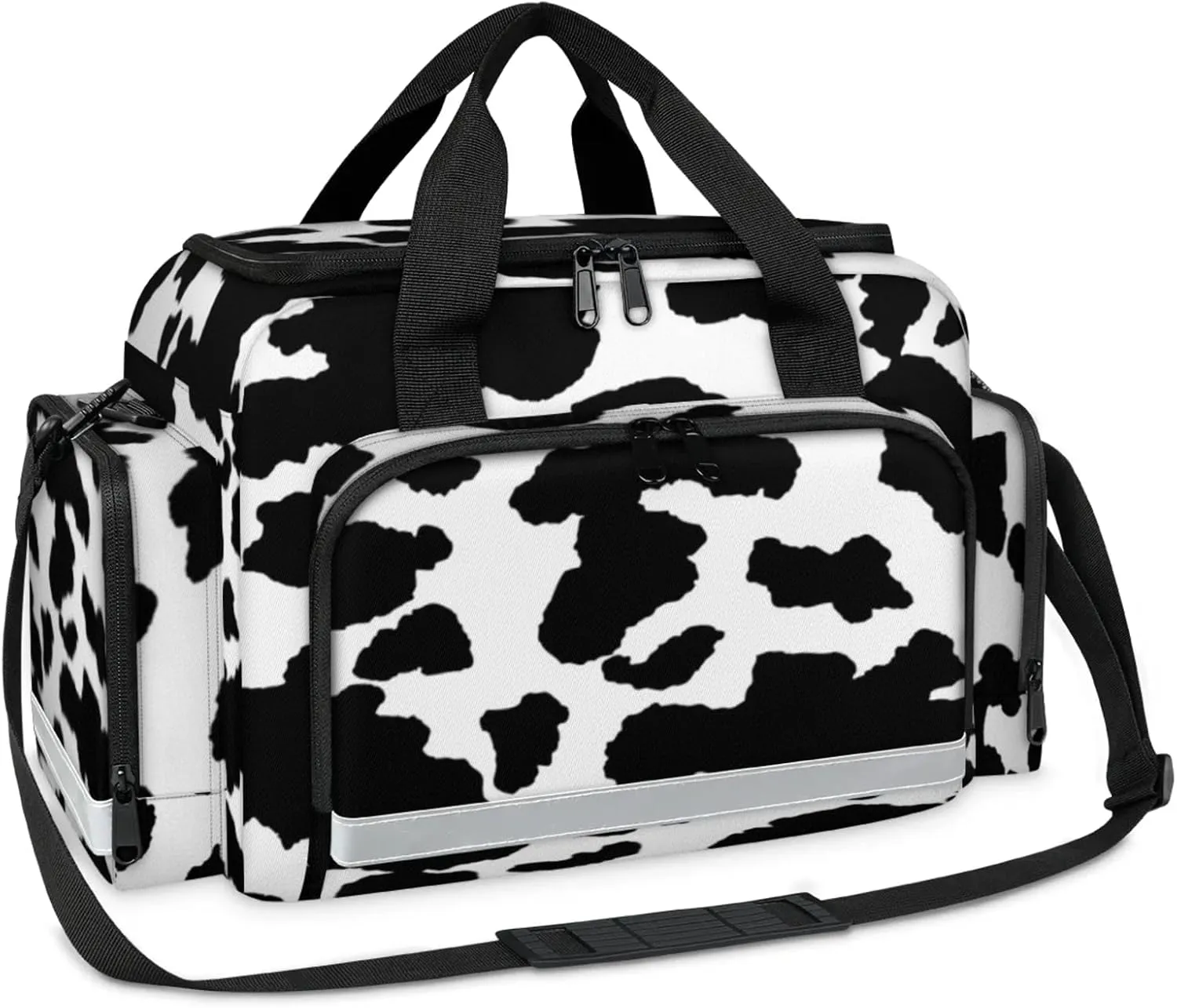 First Aid Bags Empty, Animal Cow Print Emergency Bag First Aid Kit Multiple Compartment Kit Carrier On Call Trauma Bag For Paramedics Emergency Medical Supplies Kit