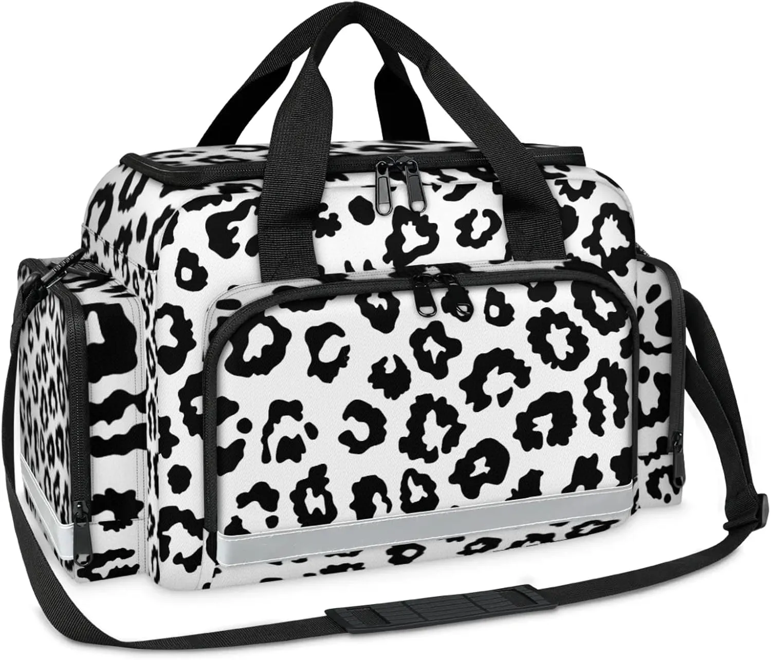 First Aid Bags Empty, Chic Leopard Print Emergency Bag First Aid Kit Multiple Compartment Kit Carrier On Call Trauma Bag For Paramedics Emergency Medical Supplies Kit