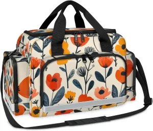 First Aid Bags Empty, Colorful Flower Emergency Bag Simple First Aid Kit Multiple Compartment Kit Carrier On Call Trauma Bag For Paramedics Emergency Medical Supplies Kit